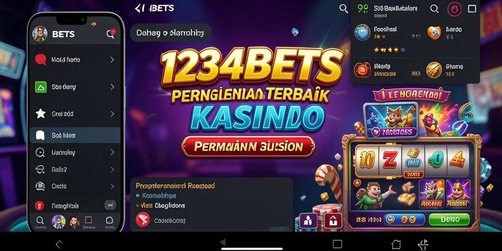 Tampilan menarik dari gameplay kasino di 1234BETS.
