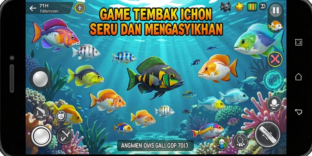 Tampilan gameplay seru Tembak Ikan di 71H.