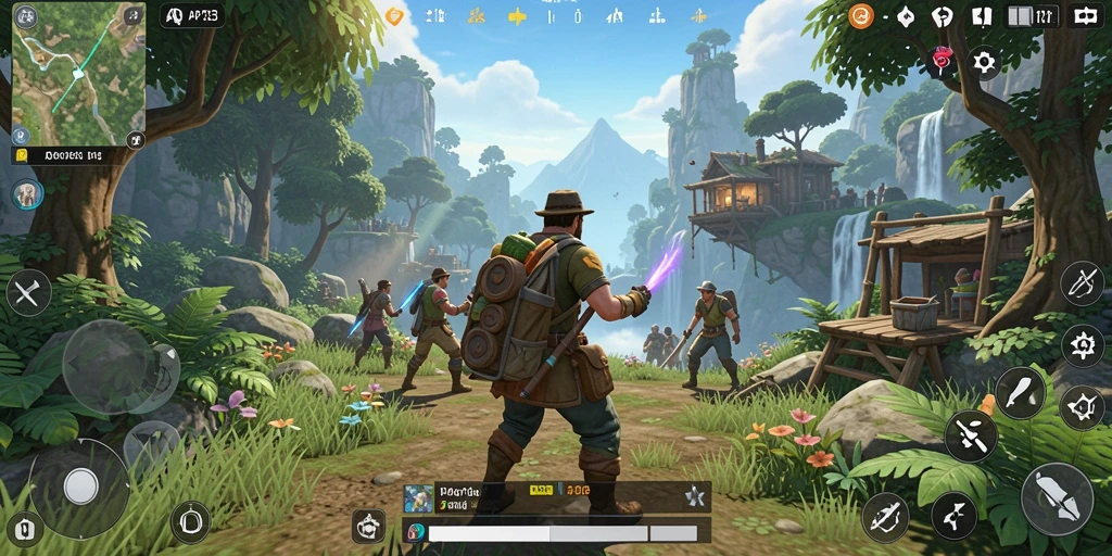 Tampilan gameplay yang memukau dari dunia terbuka API33.