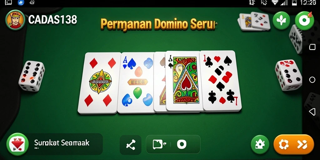 Screenshot utama CADAS138 menampilkan gameplay Domino yang seru.