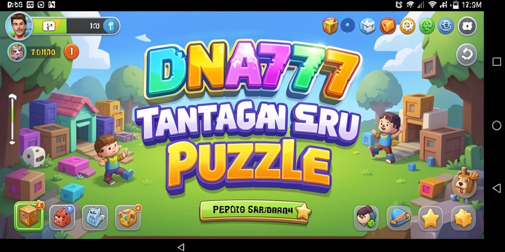 Screenshot utama DNA777 menampilkan gameplay Puzzle yang menantang.