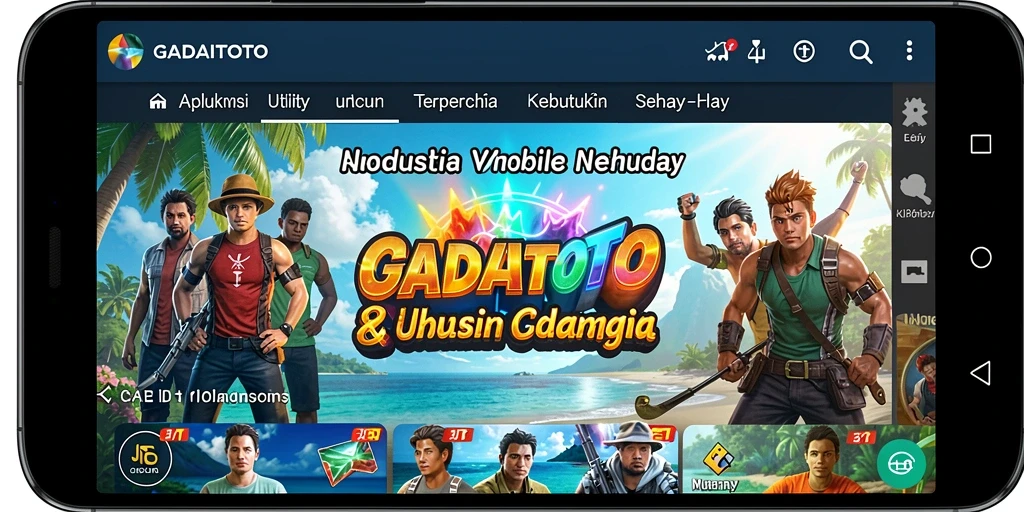 Tampilan utama GADAITOTO dengan berbagai fitur utility yang bermanfaat.