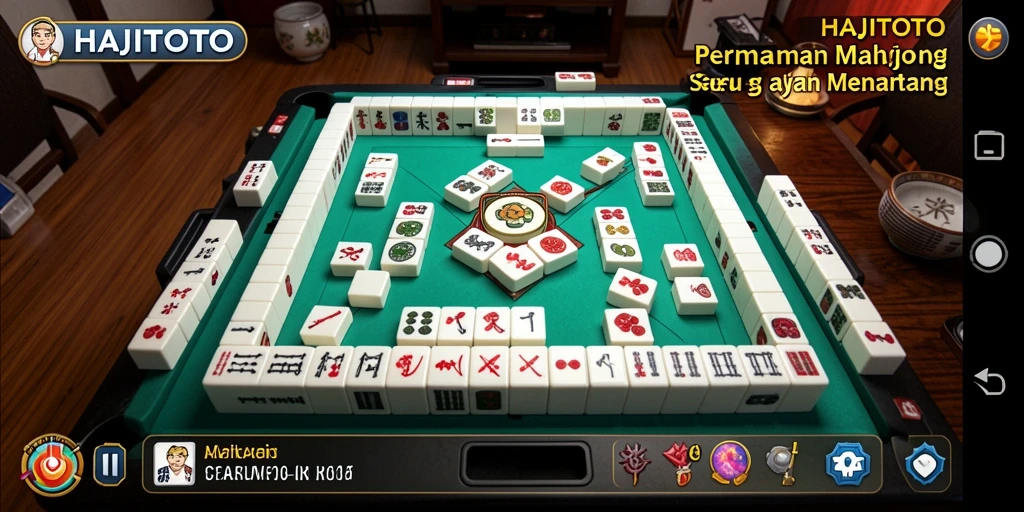 Screenshot gameplay HAJITOTO yang menampilkan pengalaman bermain Mahjong.