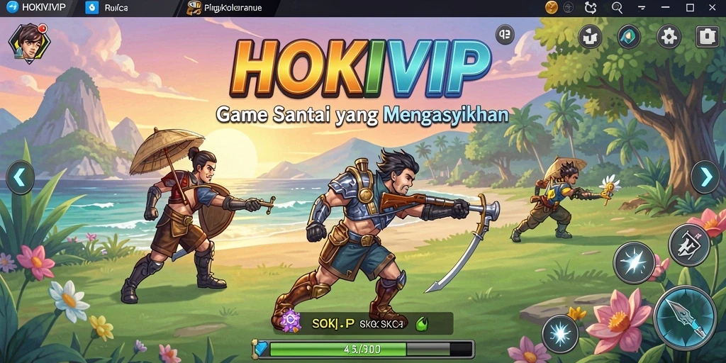 Tampilan gameplay HOKIVIP yang penuh warna dan menarik.