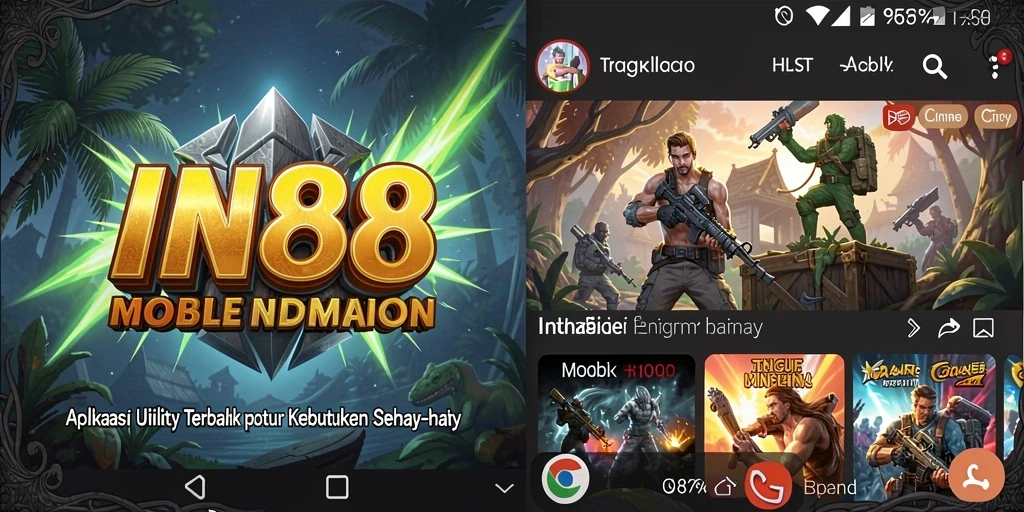 Screenshot utama IN88 menampilkan antarmuka aplikasi Utility yang intuitif.