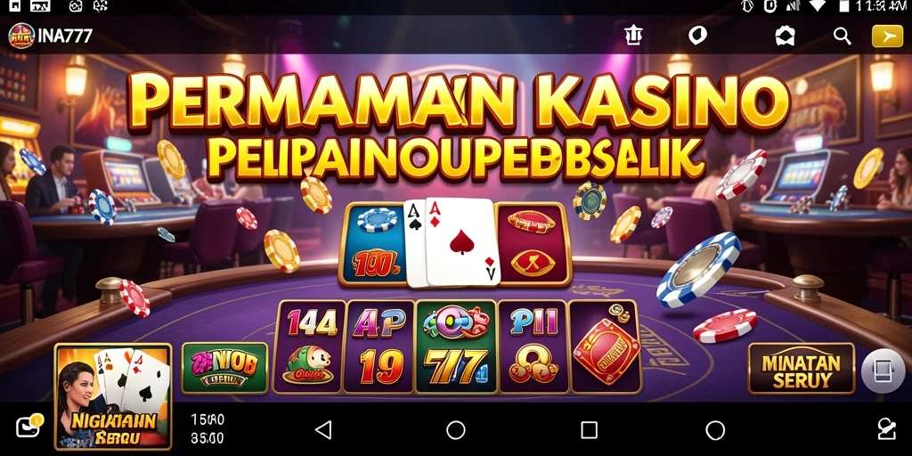 Tampilan seru gameplay Kasino INA777 pada perangkat mobile.