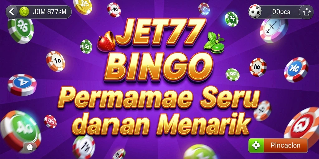 Screenshot gameplay JET77 dengan suasana Bingo yang seru.