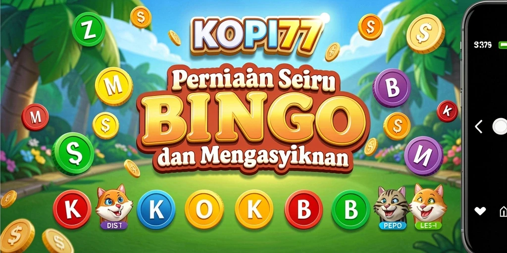 Tangkapan layar utama KOPI77 menunjukkan momen seru dalam permainan Bingo.