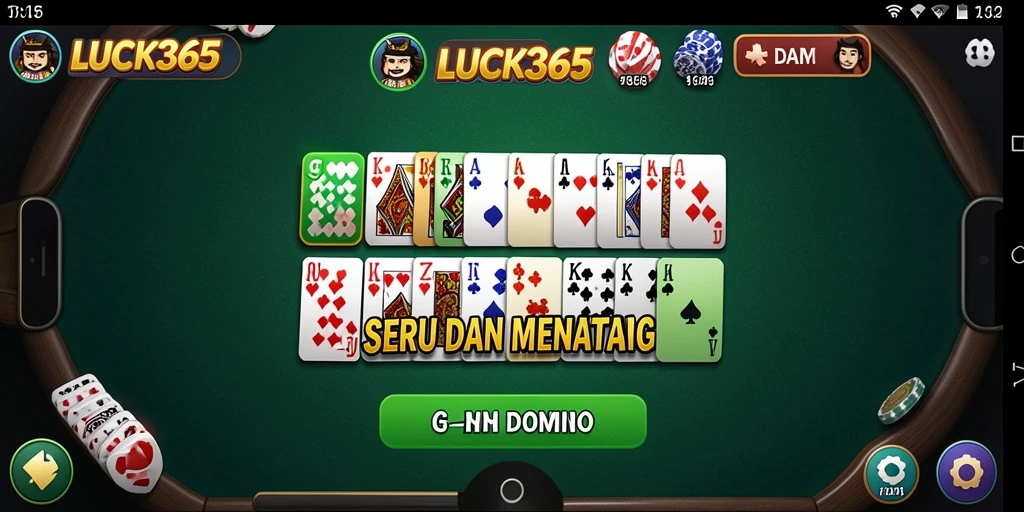 Tampilan gameplay seru di LUCK365 dengan domino klasik.