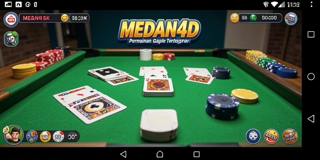 Tampilan menarik dari permainan Gaple dalam MEDAN4D.