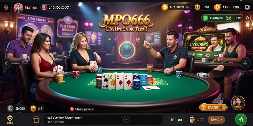 Tampilan gameplay Live Casino MPO666 yang mendebarkan dan interaktif.