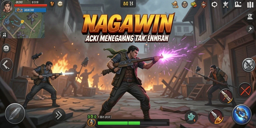 Tampilan gameplay seru dari NAGAWIN yang penuh aksi.