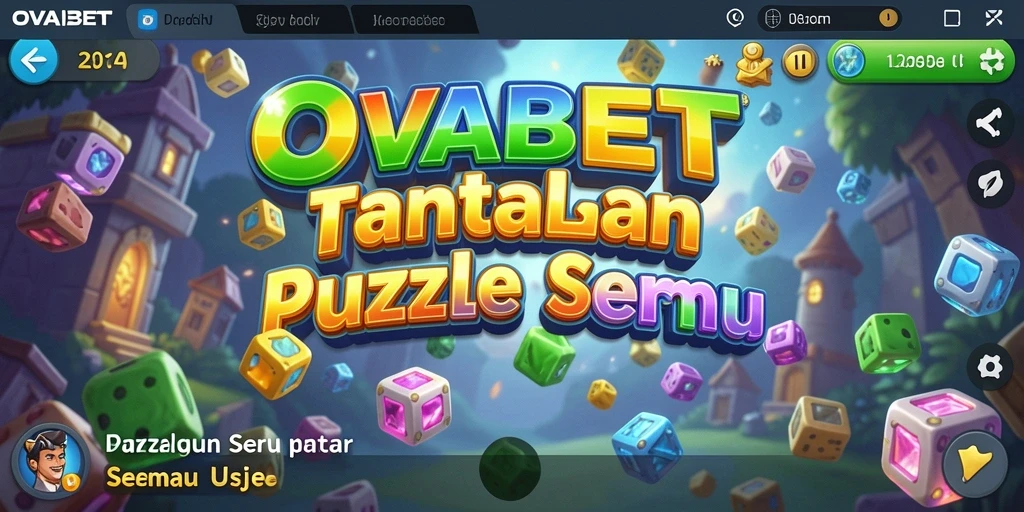Screenshot gameplay OVABET menampilkan tantangan puzzle yang menarik.