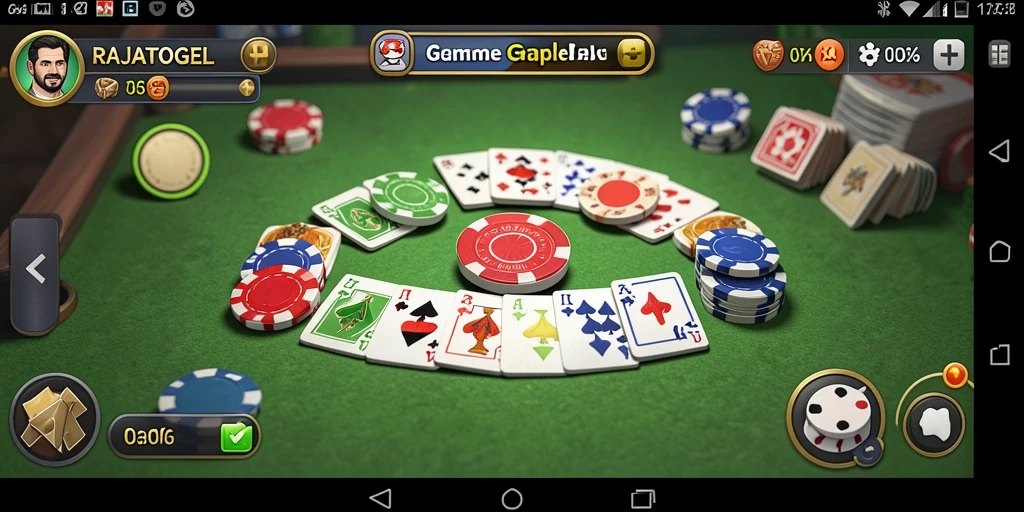 Screenshot gameplay RAJATOGEL dengan tampilan permainan Gaple yang menarik.