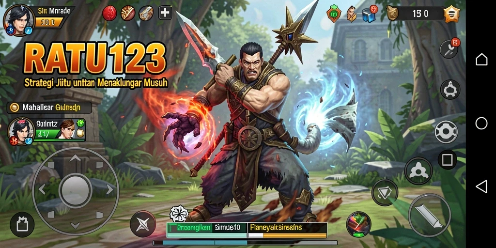Tangkapan layar utama dari gameplay strategi yang intens di RATU123.