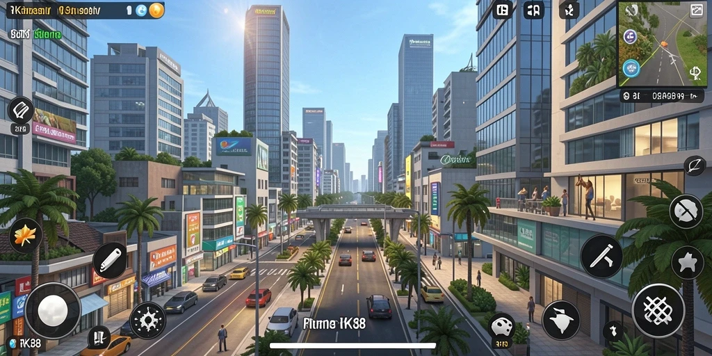 Tampilan gameplay RK88 yang penuh warna dan interaktif.