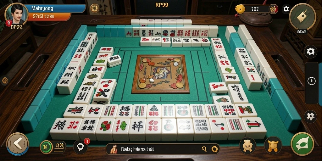 Tampilan menarik dalam permainan Mahjong RP99 yang menantang.