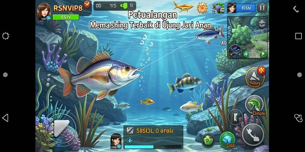 Screenshot gameplay <strong>RSNVIP8</strong> dengan pengalaman memancing yang seru.