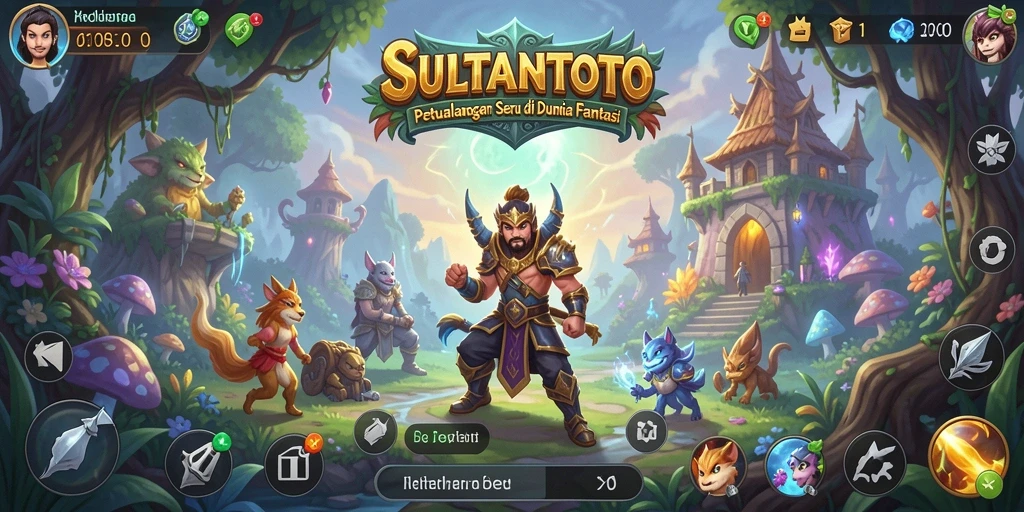 Menampilkan gameplay seru dalam petualangan fantastis SULTANTOTO.