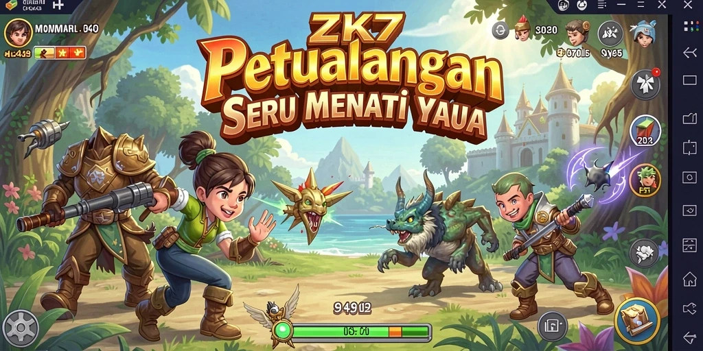 Gameplay ZK7 yang penuh tantangan dan petualangan seru.